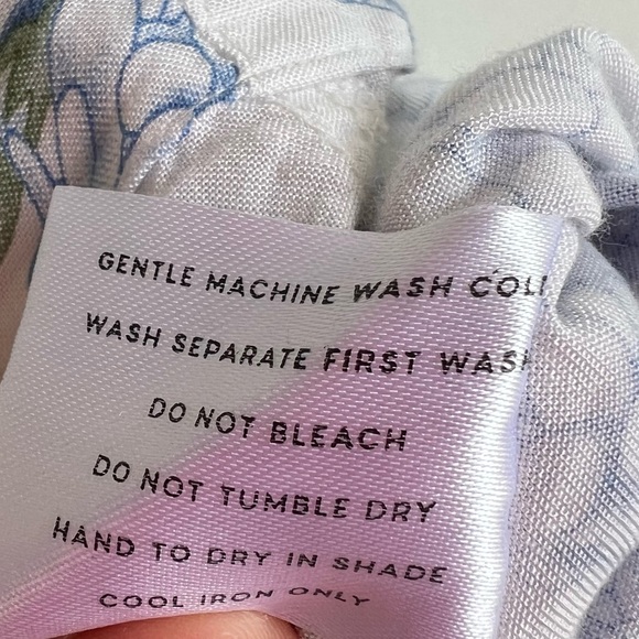 Piyama Hydrangea Blue Pajama Set Floral Lounge Sleepwear Resort Style Size M - Picture 11 of 16